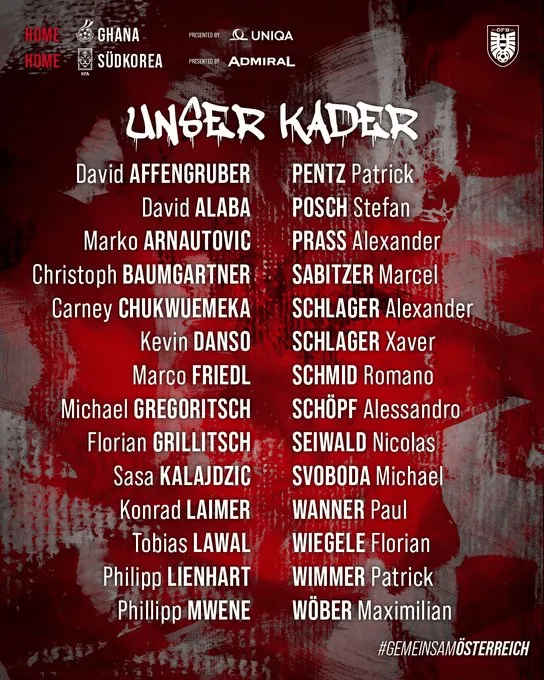 抢庄牛牛集团-奥地利大名单：德甲多人领衔，转籍的万纳+楚克乌梅卡均入选